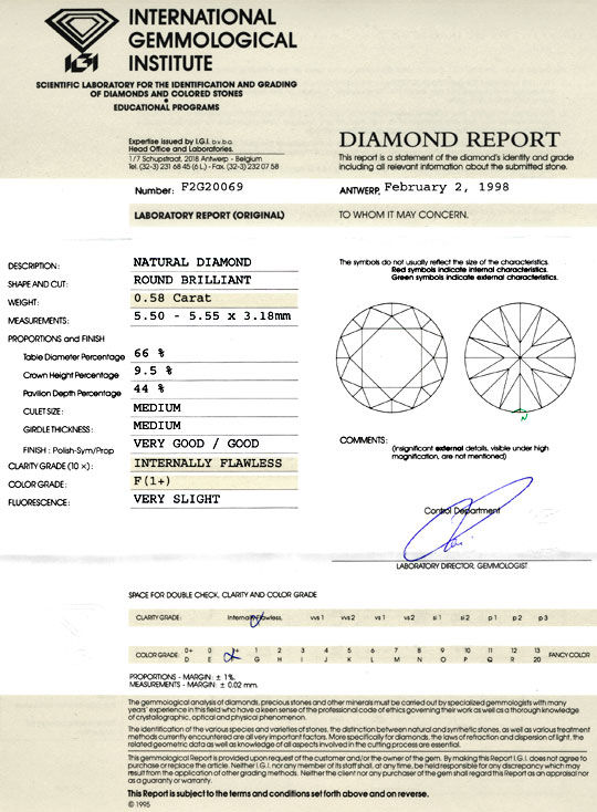Foto 9 - IGI, Diamant 0,58ct Lupenrein, feines Weiss Plus, D5774