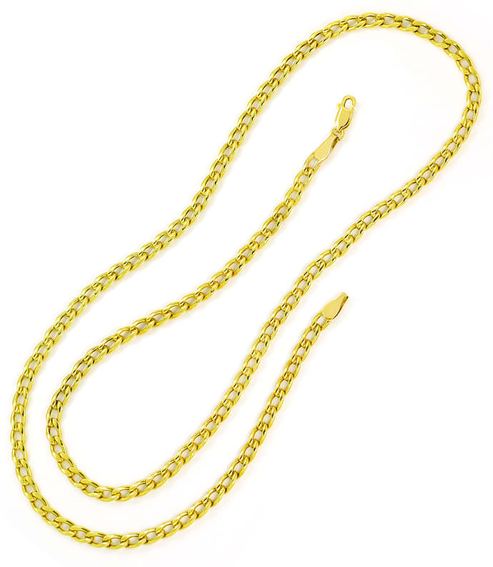 Foto 3 - Goldkette Flachpanzer Halskette 61cm Länge aus Gelbgold, K3210