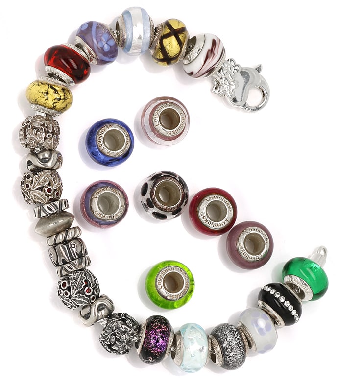 Foto 2 - Lovelinks Armband 30 Beads, 19 x Muranoglas, 925 Silber, R9047