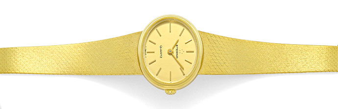 Foto 1 - Eterna Damen Uhr Milanaise Armband, massiv 18K Gelbgold, U2264